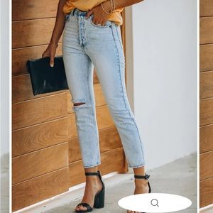 Vici Lennon Distressed High Rise Denim Jeans Size 27